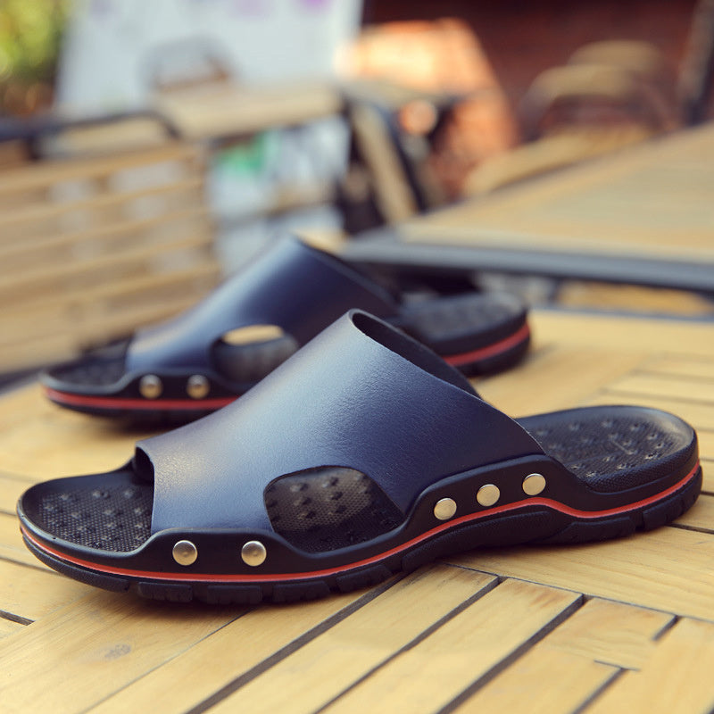 Sandales d'été en cuir de vachette pour homme