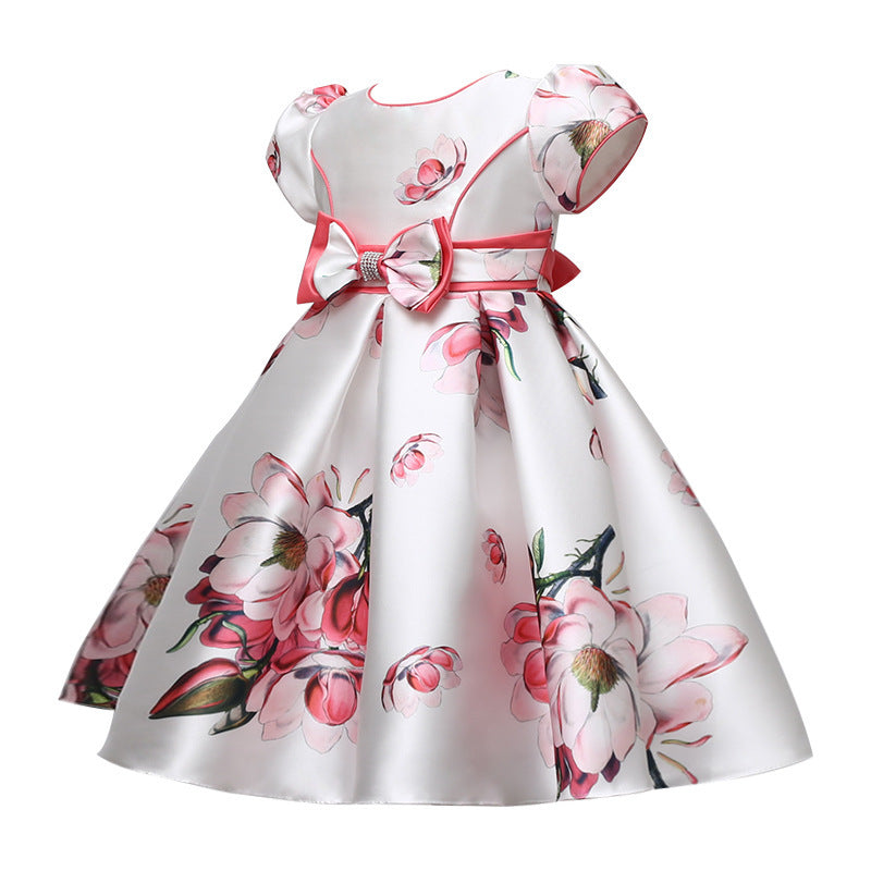 Robe de soirée brodée et moelleuse, robe de princesse, costume de maternelle, robe pour fille