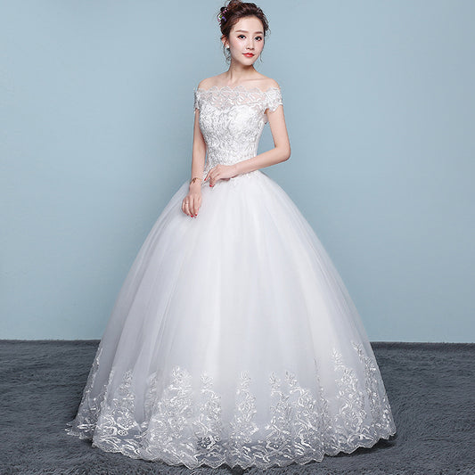 Robe de mariée Qidi robe de mariée à épaules dénudées