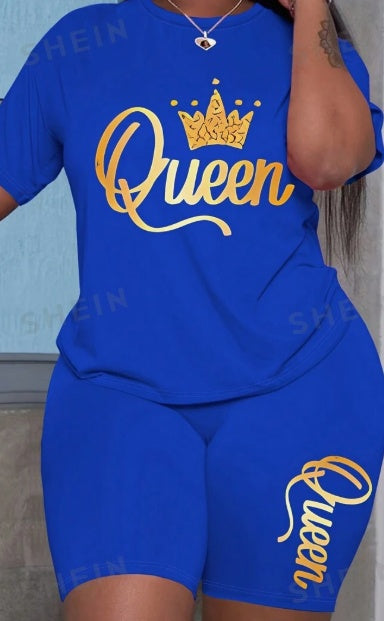 Ensemble deux pièces décontracté avec t-shirt à manches courtes et short imprimé pour l'été