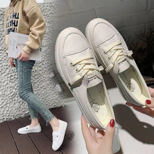Women's white shoes with personality fashion simplicity and casual Japanese style women's board shoes for women