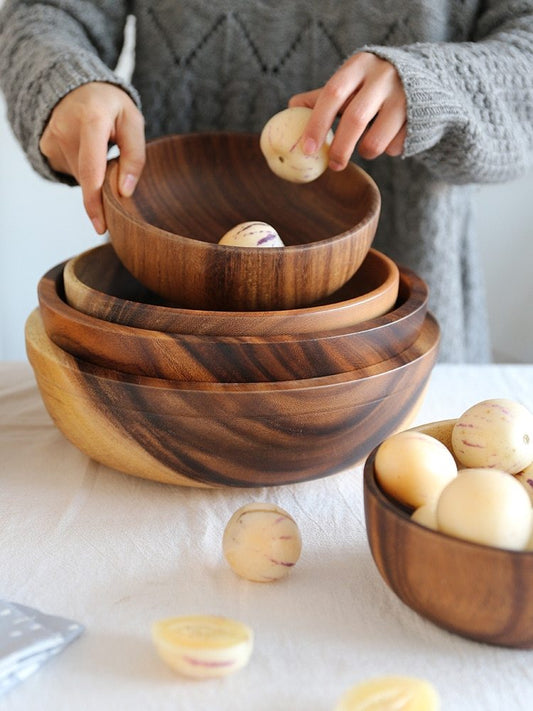 Ensemble d'ustensiles en bois naturel pour la cuisine