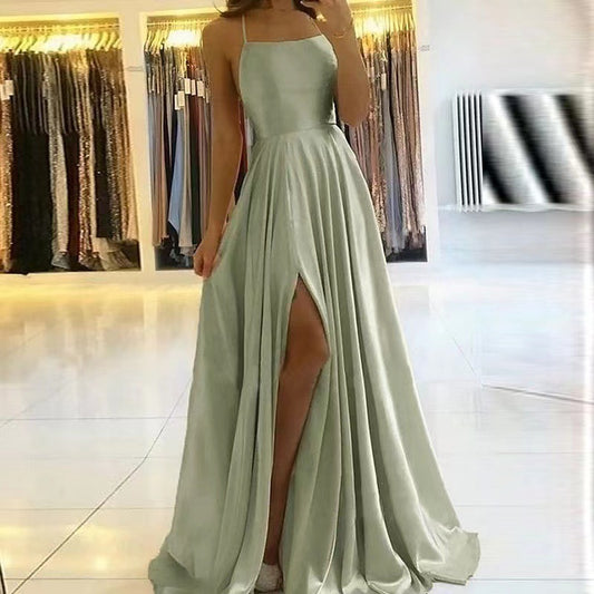 Robe de soirée, robe de bal, formelle, simple, fendue
