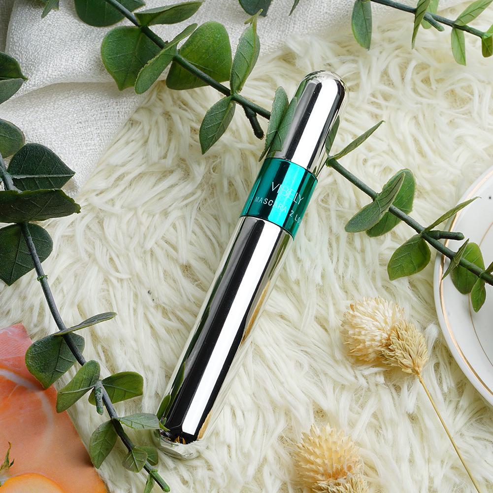 mascara 2 en 1 double extrémité en fibre de soie 4d waterproof
