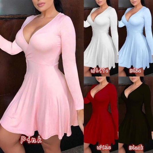 Robe soirée sexy trapèze drapée couleur pure pour femme, mini-robe courte de printemps