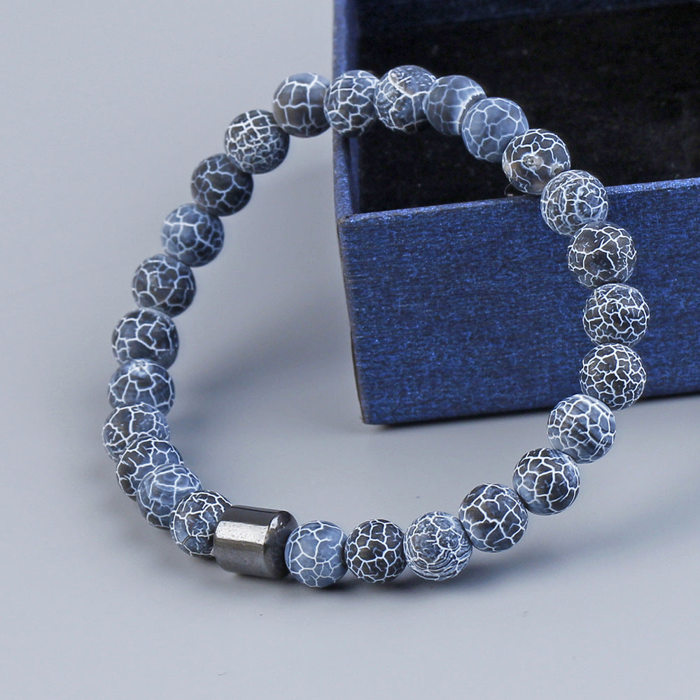 Bracelet œil de tigre en pierre noire