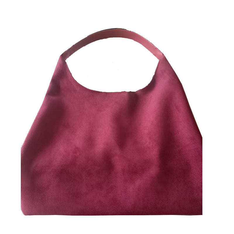 Sac femme, fourre-tout rétro en daim