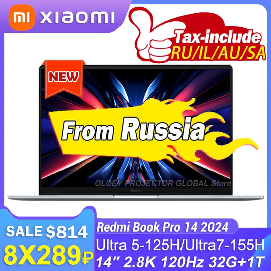 Xiaomi Redmi Book Pro 14 2024 2.8K 120Hz U5/U7, 16/32GB RAM, 512GB/1TB SSD