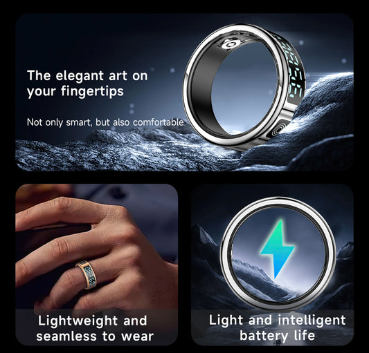 SR08 Smart Ring - LED, Bluetooth 5.1, étanchéité 5ATM