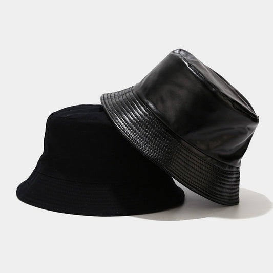 Chapeau homme en cuir double face