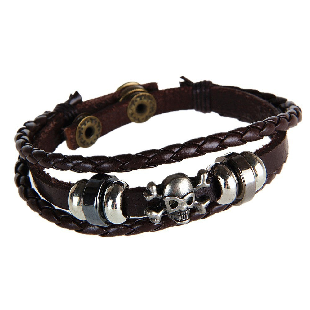 Bracelet de loup en cuir vintage