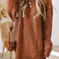 Robe chasuble à épaulettes en maille torsadée vert brumeux