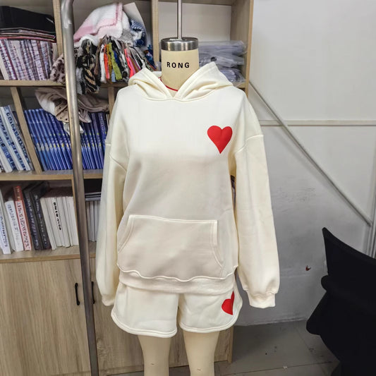 Ensemble deux pièces avec pull à capuche pour femmes