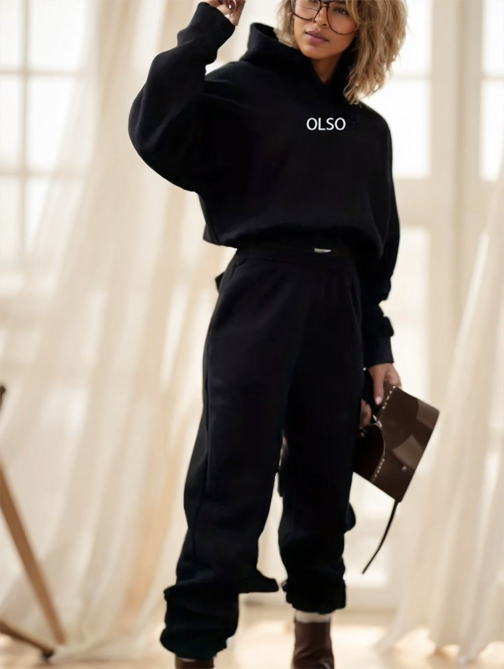 Jogging de motif lettres pour dames