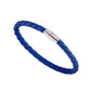 Bracelet tissé en cuir clouté