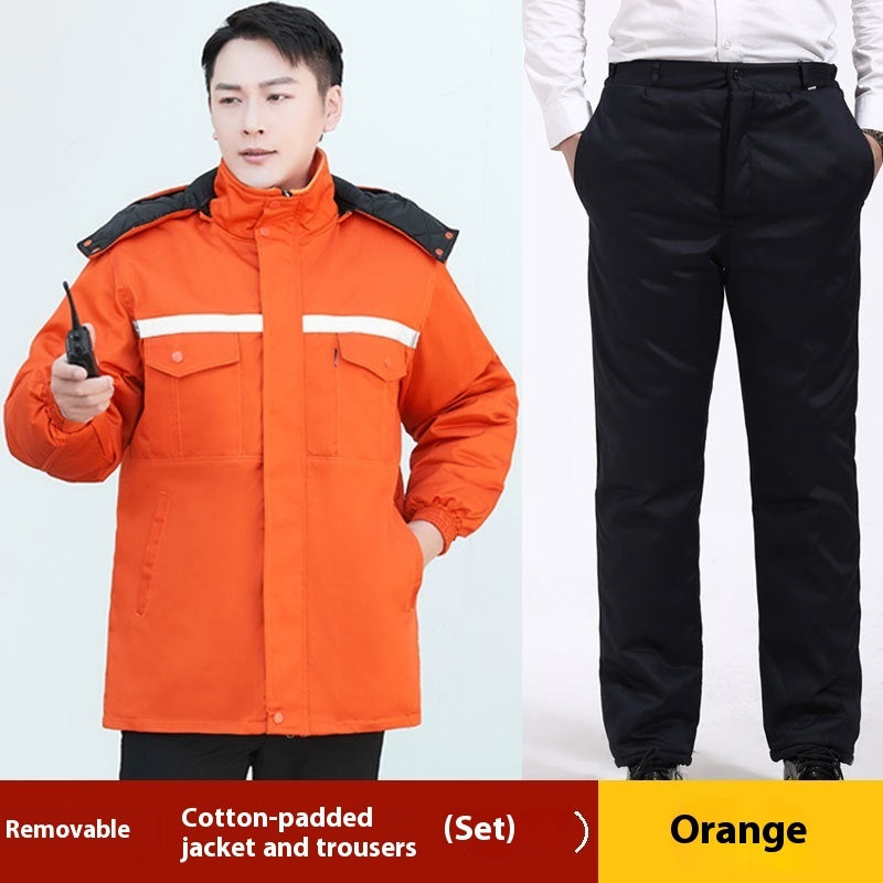 Vêtement de travail d’hiver, manteau rembourré en coton pour homme