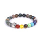 Bracelet en pierre naturelle colorée blanc bleu amour petit et cœur