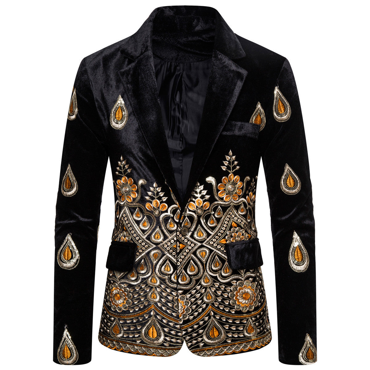Costume de loisirs à simple boutonnage et imprimé ethnique pour homme