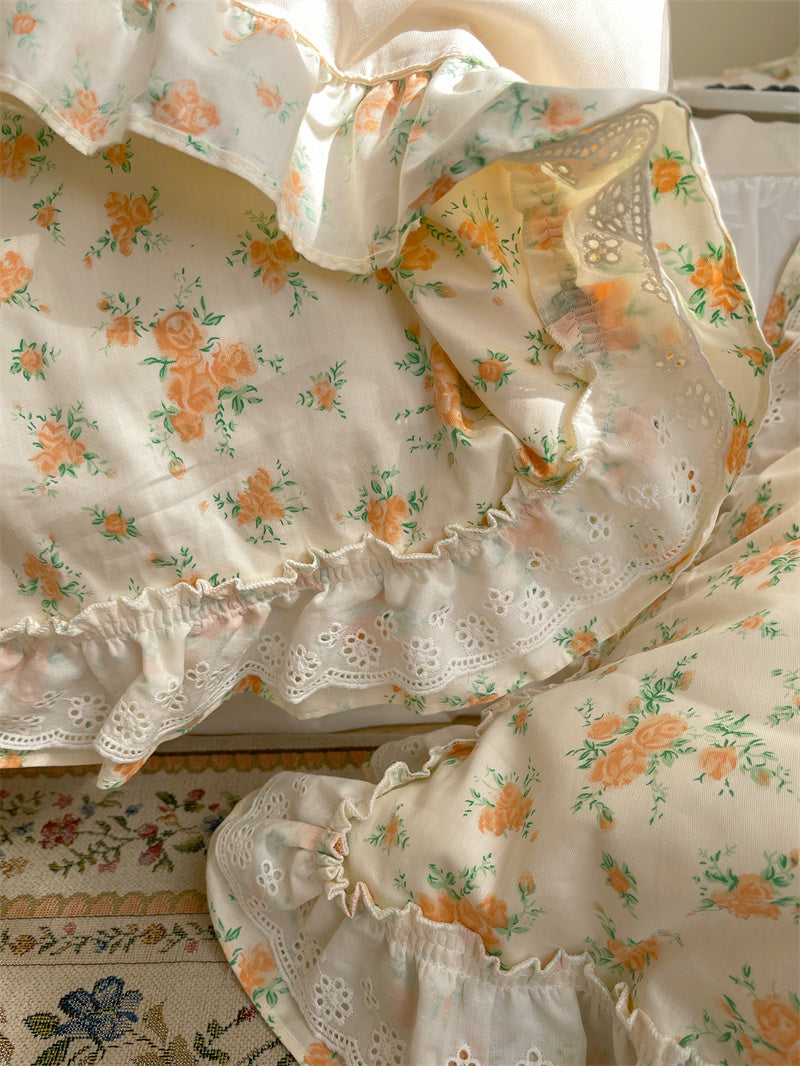 Draps de lit en dentelle,