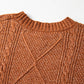 Robe chasuble à épaulettes en maille torsadée vert brumeux