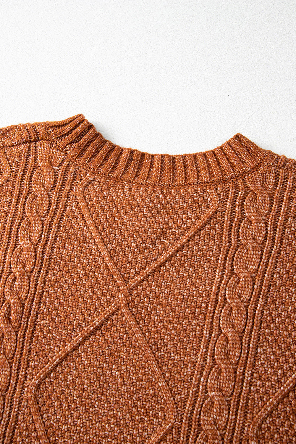 Robe chasuble à épaulettes en maille torsadée vert brumeux