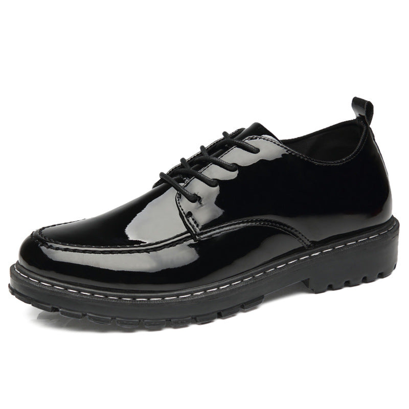 Chaussures homme en cuir – formelles, semelle épaisse, tendance britannique, rehaussantes