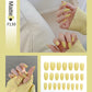 Faux ongles – Stiletto longs, transparents, mat, complets, avec colle