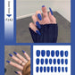 Faux ongles – Stiletto longs, transparents, mat, complets, avec colle