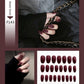 Faux ongles – Stiletto longs, transparents, mat, complets, avec colle