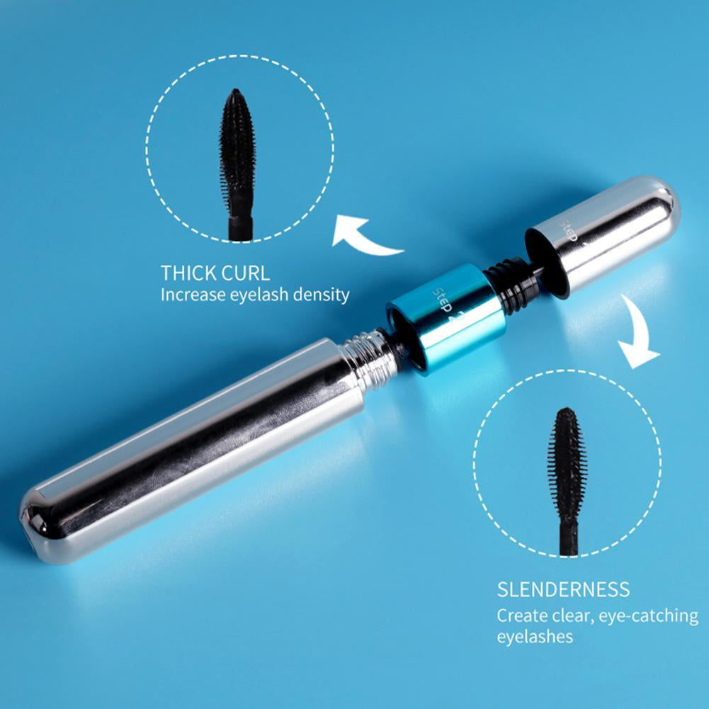 mascara 2 en 1 double extrémité en fibre de soie 4d waterproof