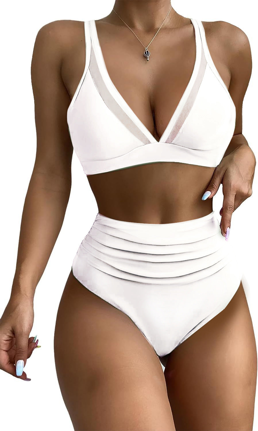 Bikini 2 Pièces Femme – Taille Haute, Sexy & Découpé