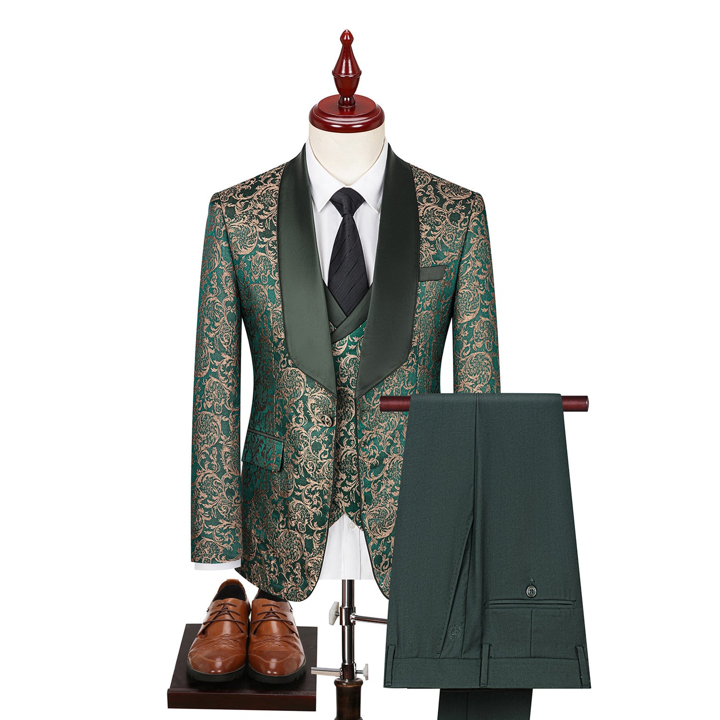Costume Jacquard pour homme, robe de mariée, costume de marié, costume d'hôte, costume de spectacle