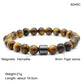 Bracelet œil de tigre en pierre noire