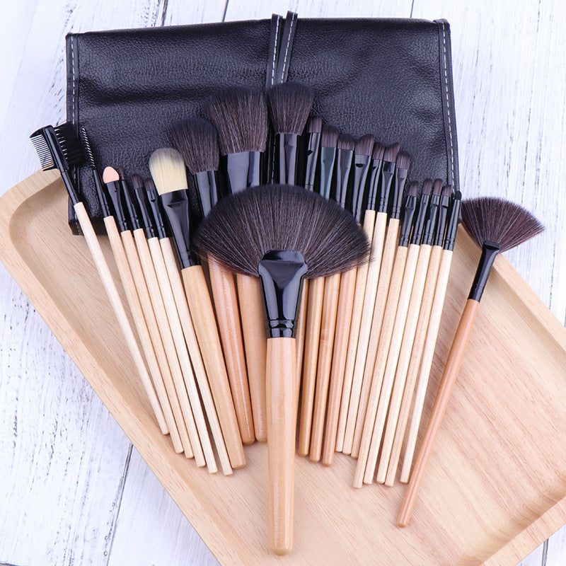 24 pinceaux de maquillage avec sac de rangement portable