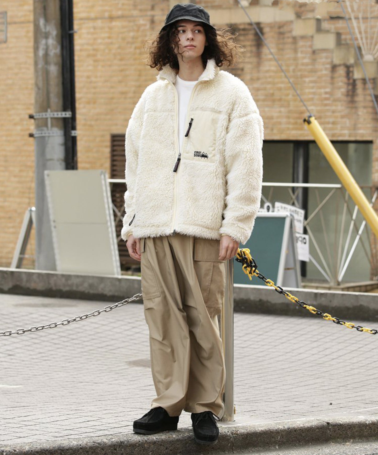Manteau d'hiver ample et décontracté en peluche épaisse