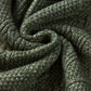 Robe chasuble à épaulettes en maille torsadée vert brumeux
