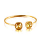 Bracelet en acier inoxydable avec ouverture carrée et creuse