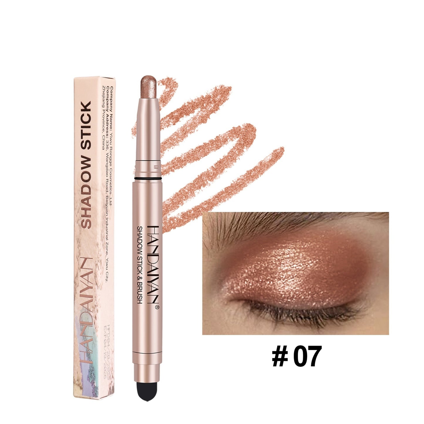 Stick d'ombre à paupières nacré ultra-brillant pour femmes