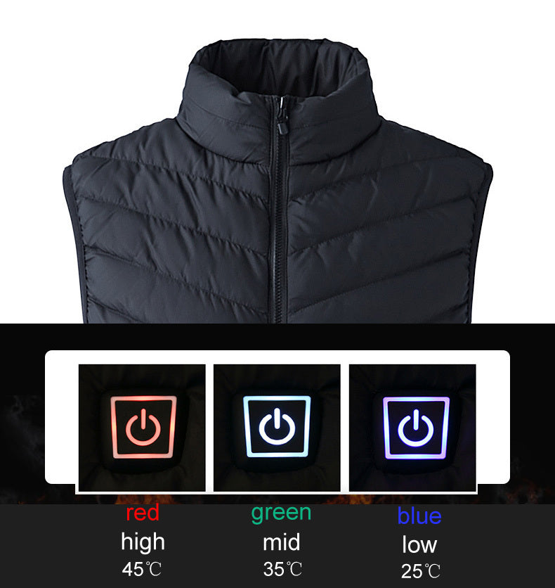 Gilet Hommes USB Chauffage Sans Manches