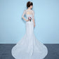 Robe de mariée queue de poisson à la taille