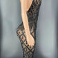Robe diamant noir sur fond noir, costume de chanteuse de discothèque, costume de scène