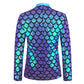 Costume homme en velours coloré à paillettes et écailles