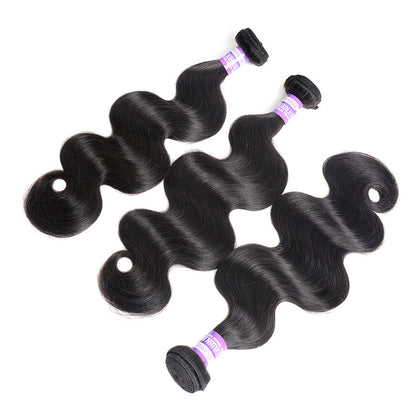 Tissage de cheveux longs ondulés