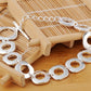 Bracelet carré boucle d'oreille et collier