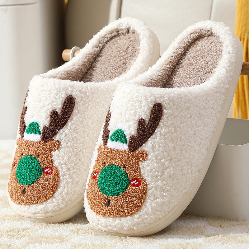 Chaussons de d’hiver motif noël confortables