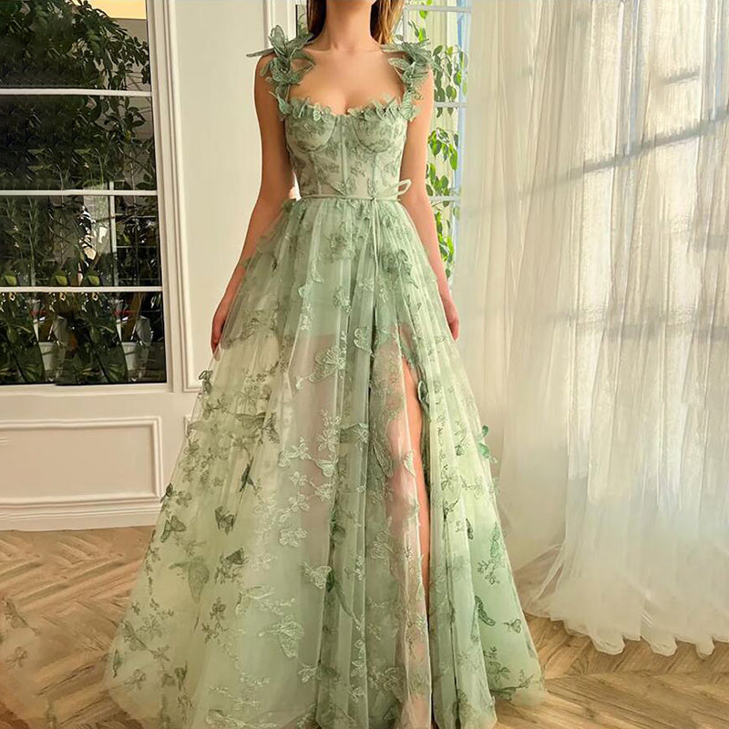 Robe de mariée demoiselle d'honneur à fleurs, robe de princesse