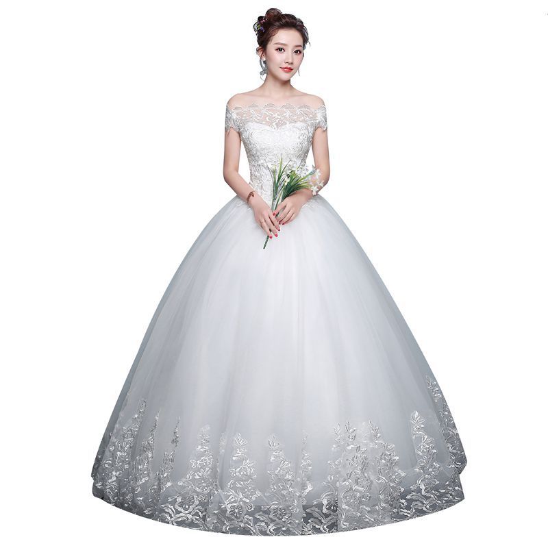 Robe de mariée Qidi robe de mariée à épaules dénudées
