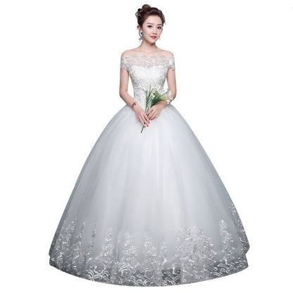 Robe de mariée Qidi robe de mariée à épaules dénudées