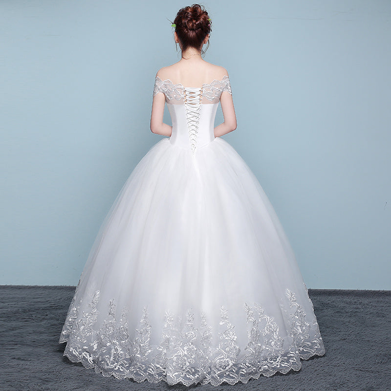 Robe de mariée Qidi robe de mariée à épaules dénudées