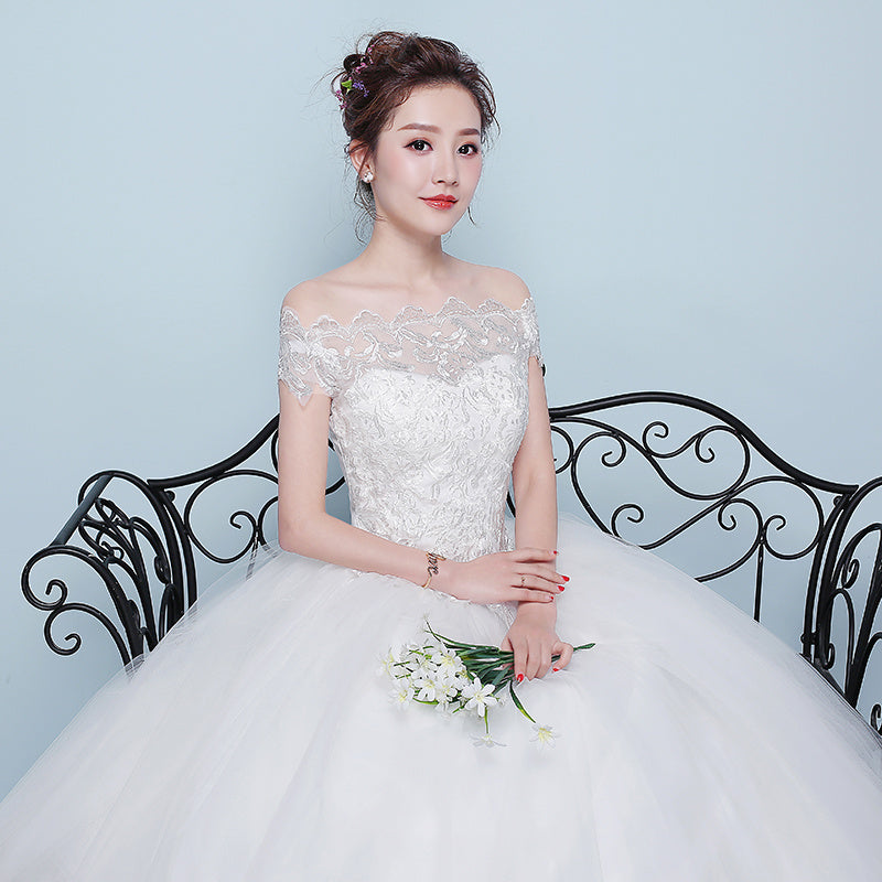 Robe de mariée Qidi robe de mariée à épaules dénudées